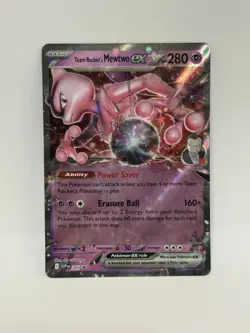 Pokemon TCG Team Rockets Mewtwo EX 205 Black Star Promo Card Near Mint Condition - Image 1