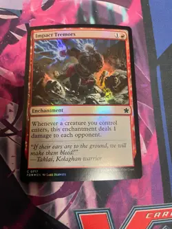 MTG - IMPACT TREMORS - COMMON - FOIL - FOUNDATIONS - NM - Image 1