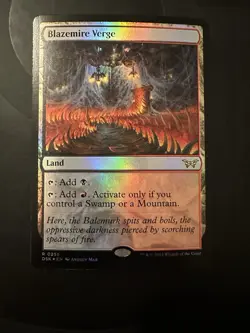 Magic: The Gathering Blazemire Verge Rare Foil Land Duskmourn Andrew Mar - Image 1