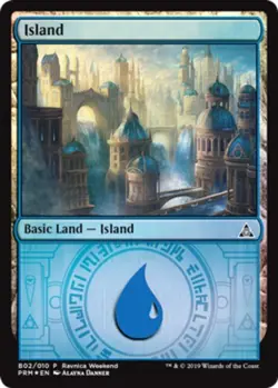1x Island - Ravnica Weekend - (B02/010) - Foil NM-Mint, English Unique & Misc Pr - Image 1