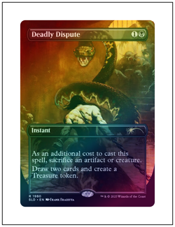 1x Deadly Dispute, Foil, Secret Lair Frank Frazetta 1980, Magic MTG NM - Image 1