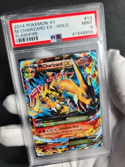 2014 Pokemon XY Flashfire M Charizard EX Holo #13 PSA 9 Graded Pokemon Card - Image 1
