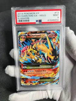 2014 Pokemon XY Flashfire M Charizard EX Holo #13 PSA 9 Graded Pokemon Card - Image 3