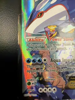 Pokemon TCG Team Aqua's Kyogre EX 6/34 Double Crisis Ultra Rare Holo 190HP Engl… - Image 5
