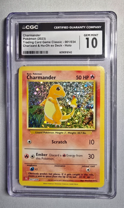 2023 Pokemon Charmander 001/034 TCG Classic Charizard Ho-Oh Deck CGC 10 Gem Mint - Image 1