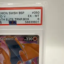 2020 Pokemon SWSH BSP Charizard V #50 Champion Path Elite Trainer Box PSA 6 - Image 5