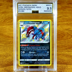 Pokemon SWSH Shining Fates Holo Galarian Obstagoon SV080/SV122 AGS Mint+ 9.5 - Image 1