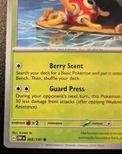Shuckle 005/197 Common Scarlet & Violet: Obsidian Flames Pokemon TCG - Image 4