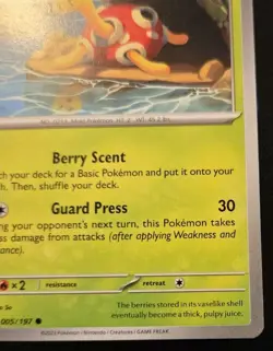 Shuckle 005/197 Common Scarlet & Violet: Obsidian Flames Pokemon TCG - Image 5