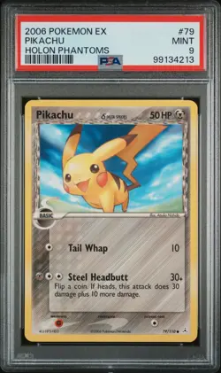 Pokemon Pikachu EX Holon Phantoms 79/110 – PSA 9 Mint (2006) - Image 1