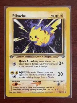 2000 Pokemon TCG Neo Genesis 1st Edition Pikachu #70/111 - HP - Image 2