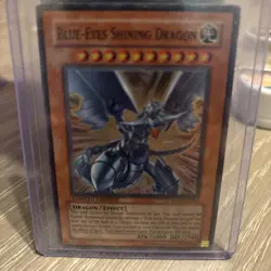 Yu-Gi-Oh TCG MOV-EN001 Blue-Eyes Shining Dragon Limited Super Rare LP Condition - Image 1
