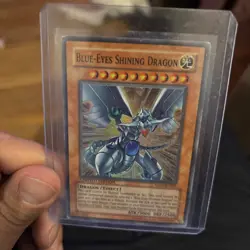 Yu-Gi-Oh TCG MOV-EN001 Blue-Eyes Shining Dragon Limited Super Rare LP Condition - Image 2