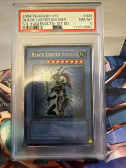 Yu-Gi-Oh Black Luster Soldier 1st Edition Ultra Rare Card TCG SYE-024 PSA8 - Image 1