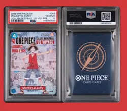 2026 ONE PIECE PROMOS COLLEGE BASKETBALL US VOYAGE MONKEY D. LUFFY PSA 10 - Image 1