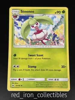 Steenee 19/149 Uncommon Sun & Moon Base Pokemon Card 2017 - Image 1