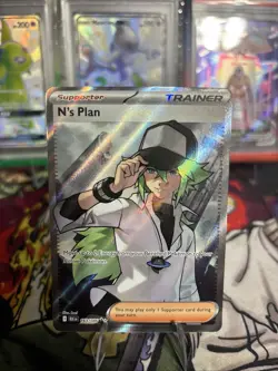 Pokemon TCG Black Bolt Ultra Rare Full Art Trainer Holo Card N's Plan 163/086 - Image 1