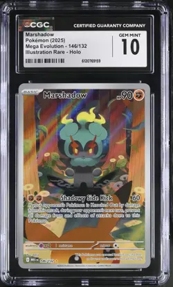 CGC 10 Marshadow 146/132 Illustration Rare Mega Evolution Pokemon Card - Image 1