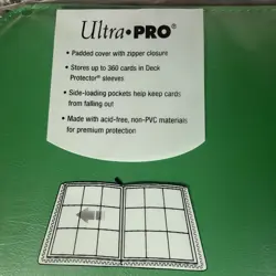 Ultra PRO 9 Pocket Zippered Binder Pokemon 360 Cards Holder Storage BLUE - Image 3