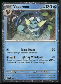 Vaporeon - (Cosmos Holo) Promo SV: Scarlet & Violet Promo Cards 168 NM - Image 1