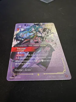 League of Legends Vayne Hunter Champion Foil Signed Card 223*/221 - Image 2