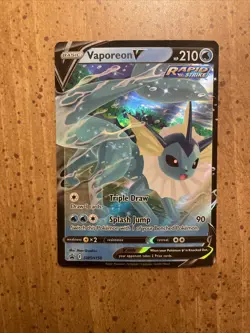 Vaporeon V SWSH150 Sword & Shield Black Star Promo Card Pokemon TCG Holo Foil US - Image 1