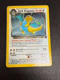 Pokemon TCG Dark Dragonite Holo Rare Card 5/82 Team Rocket - Image 1