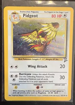 Lot Of 2 Vintage Base Set 2 Holo Pokemon Cards Pidgeot And Poliwrath TCG LP - Image 2