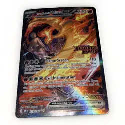 Pokemon TCG Team Rockets Moltres EX Card 229/182 Stamped Destined Rivals SIR - Image 1