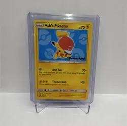 Pokemon Ash's Pikachu SM114 Promo Regular I Choose You! TCG Card - Image 1