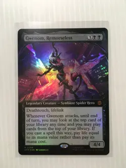 MTG Gwenom, Remorseless Borderless Foil#256 Marvel's Spider-Man Eternal - Image 1