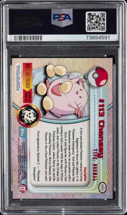 2000 TOPPS POKEMON TV ANIMATION SER 2 FOIL #113 CHANSEY PSA 10 - Image 2