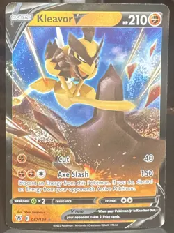 Pokemon TCG Kleavor V 087/189 Swsh10: Astral Radiance Ultra Rare (Full Art) Holo - Image 1