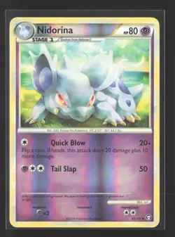 Pokemon 2010 HeartGold & SoulSilver Nidorina #45/102 - Image 1