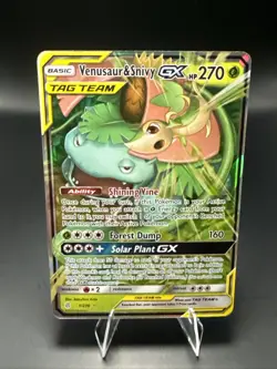 Pokemon Venusaur & Snivy GX Ultra Rare Holo SM - Cosmic Eclipse 1/236 NM - Image 2