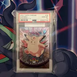 2000 TOPPS CHROME POKEMON T.V. #36 CLEFABLE PSA 10 - Image 1