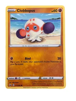 New: 2020 Pokemon TCG Clobbopus 111 Swsh01: Sword & Shield Regular Common - Image 1