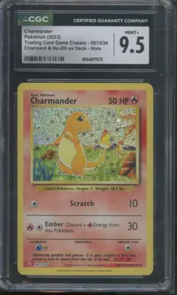 Pokemon TCG Charmander 001/034 Classic Collection Holo CGC 9.5 - Image 1