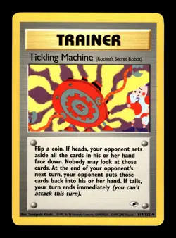 6-02-08 PWE pokemon unplayed . 2000 gym heroes trainer tickling machine #119/132 - Image 1