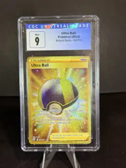 2022 Ultra Ball Pokemon Brilliant Stars 186/172 CGC 9 - Image 1