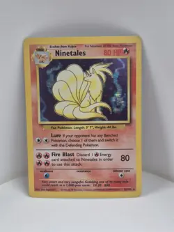 Pokemon TCG Ninetales Base Set Holo Unlimited Rare - Image 1