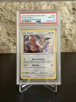 2020 Pokemon Eevee-holo Promo SWSH042 Black Star PSA Gem Mint 10 - Image 1
