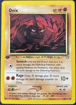 Onix 69/111 Neo Genesis Regular 1st Edition - Pokemon Card - Image 1