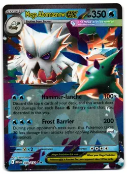 Mega Abomasnow ex 036/132 - Mega Evolution Double Rare Pokemon TCG - NM Card - Image 1