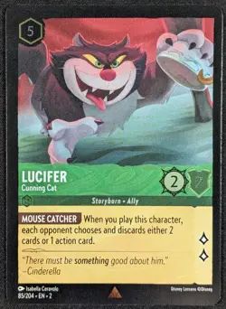 Lucifer Disney Lorcana Foil Rare Rise of the Floodborn Card 85/204 (NM) - Image 1