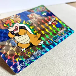 Super Mario World 1993 Banpresto No.19 Mario vs Bowser Holo Prism Card Japan - Image 3