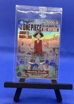 One Piece Monkey D. Luffy US Voyage College Basketball Promo Card Rutgers SEALED - Image 1