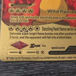 Pokemon Charizard V Gold Metal Foil V Evolution Card MO SMP 26-43 - Image 3