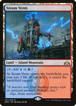 Steam Vents Guilds of Ravnica LP MTG - Image 1
