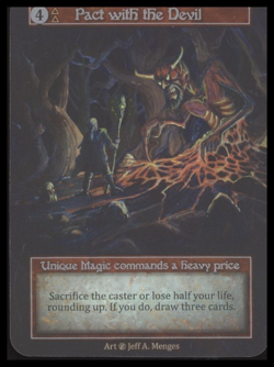 FOIL Sorcery Contested Realm - Pact with the Devil (Foil) - Beta (B) - Image 2